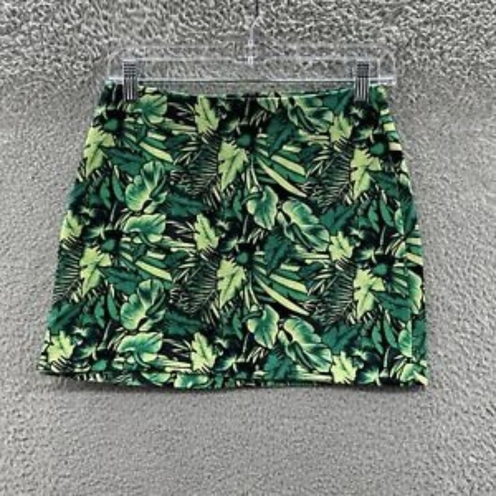 Divided Skirt Women's Size 4 Green Floral Mini Skirt Ladies 4